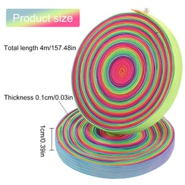 RAXLUPO Pack of 2 Children's Rubber Twist with Instructions for Bouncing Games, Rubber Twist Rainbow Colours, 4 m Long, 1 cm Wide, Rubber Twist for Children, Bouncy Games, Indoor and Outdoor, Girls