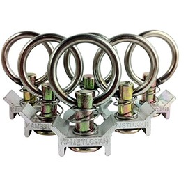 iapyx Pack of 6 Single End Fittings Easy End Fittings for Airline Rails 1800/900 daN