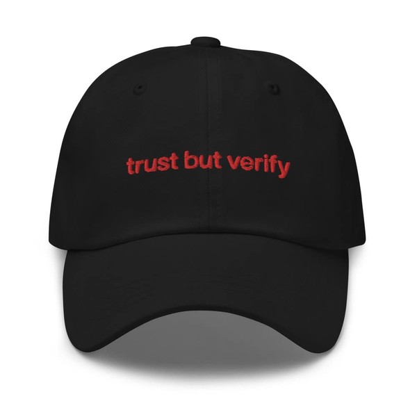 Trust But Verify Hat for Accountants and Winners - Baseball