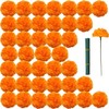 Kinearcharms 60 Cabezas de Flores Artificiales de caléndula de Seda,
