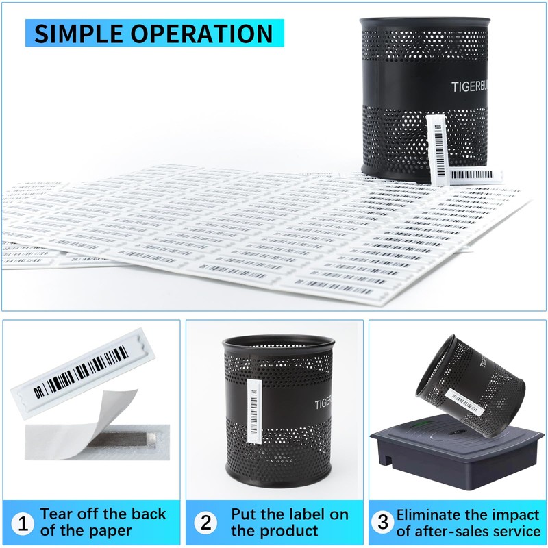 58khz AM Security Label Tags (Mock Barcodes), Acoustic Magnetic Sticker