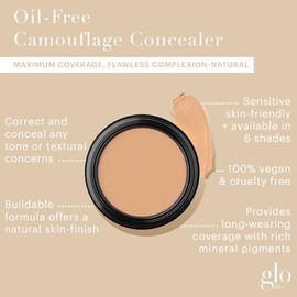 Glo Skin Beauty Oil Free Camouflage - Natural - Mineral Makeup Concealer, 0.11 oz., 4 Shades | Cruelty Free