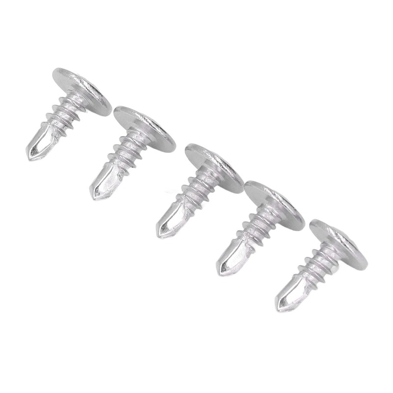 200Pcs Self Drilling Screw Stainless Steel Round Washer Head M4.8x13