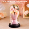 7 Rosas Flores Artificiales Eternas Pare Regalo San Valentin Rosa