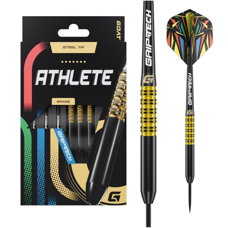 GOAT - Athlete Yellow Brass Steeldarts 12 Gram, Incl. 3