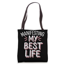 Manifestation Vision Board Goal Setting Dream Big Visualize Tote Bag