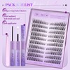Pawotence Wispy Lash Clusters Kit Cat Eye Lash Extension Kit