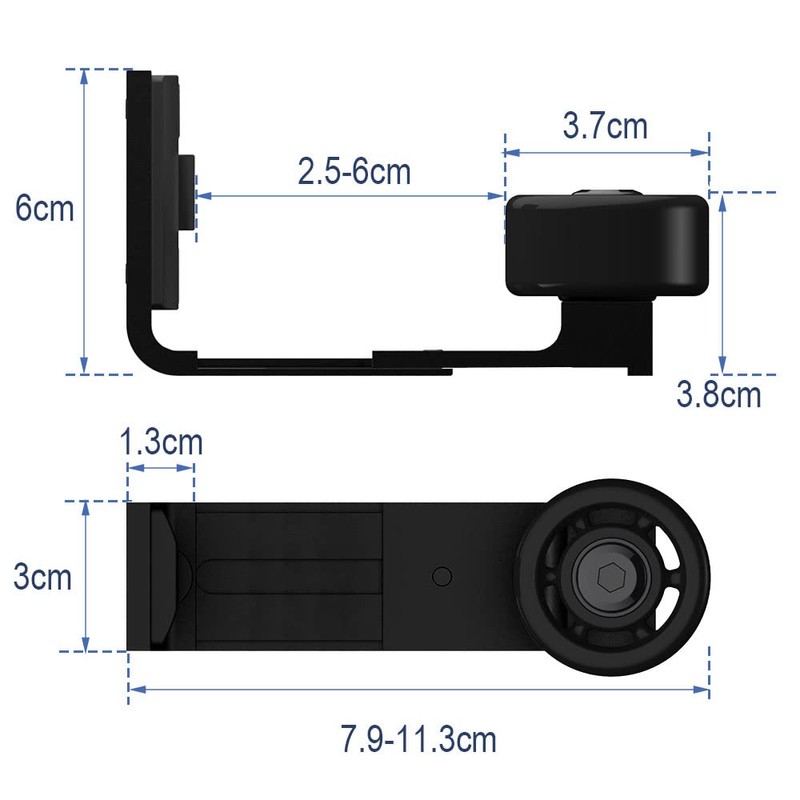 ETIASQSA Sliding Barn Door Adjustable Roller Floor Guide Wall/Door Bottom