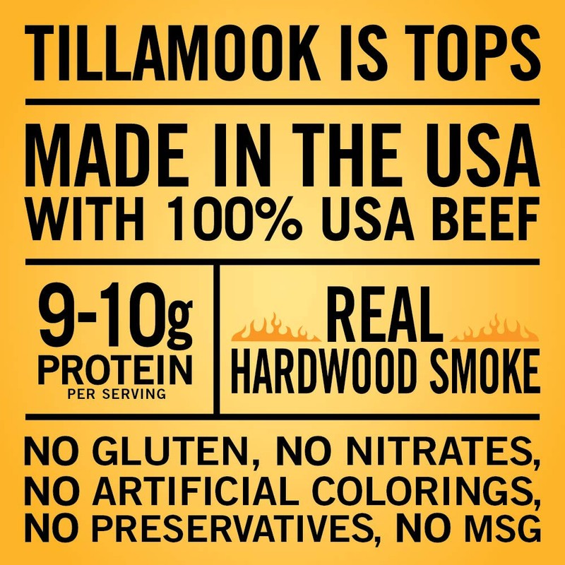 Tillamook Country Smoker Real Hardwood Smoked Beef Jerky, Old Fashioned,