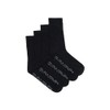 Bonds Kids Logo Light Crew Socks, Black (4 Pack), 3-8