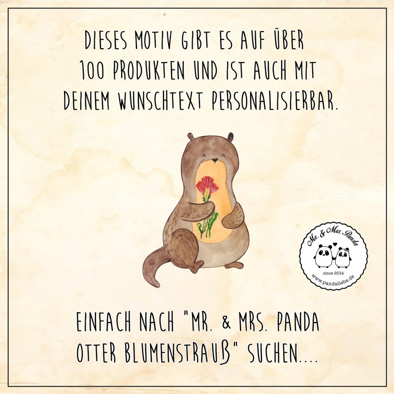 Mr. & Mrs. Panda Otter Bouquet Bath Mat Gift Bath