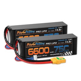 Powerhobby 4S 14.8V 6600mAh 75C-150C Lipo Battery w XT90 Plug 4-Cell (2) : Fits Arrma Outcast Talion Kraton Tyhpon