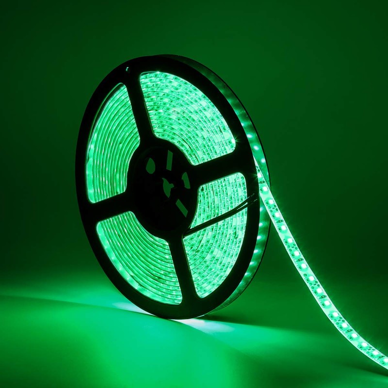 600 LEDs Light Strip Waterproof, SUPERNIGHT 16.4FT Green LED Rope
