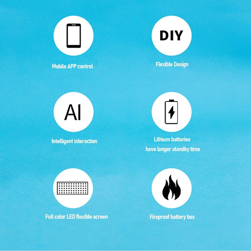 Flexible LED Display with APP Control, HD Full Color Programmable