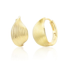 Gold Infinity Hoop Earrings for Women, Hypoallergenic Small Hoop Earrings, Girls Gold Plated Chunky Huggie Hoops Earring