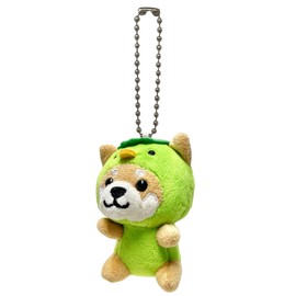 LamPlanning (Tabi Mame Series-6) Traveling Mameshiba Key Chain Mascot, Ball Chain, Back Charm, Cute, Fluffy, Dog, Shiba Inu, Mameshiba, Healing, Braun