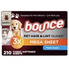 Pet Hair & Lint Guard Mega Dryer Sheets, Fresh Scent,
