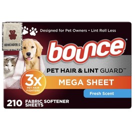 Pet Hair & Lint Guard Mega Dryer Sheets, Fresh Scent, 210 ct. - Mae Mae's Marketing, LLC