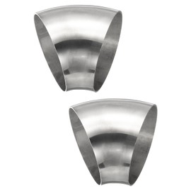 PATIKIL 2pcs 45 Degree Mandrel Bend Elbow, 80mm OD Steel Exhaust Elbow Exhaust Piping Connector 304 Stainless Steel for Exhaust Pipe Stair Handrail HVAC