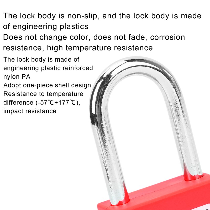 5 Sets 38mm Lockout Lock Insulation LOTO Nylon PA Steel