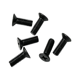 Motorcycle Master Cylinder Front Brake Reservoir Cover Cap Screws Replacement M4x0.7x12mm Black 6-Pack