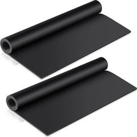 Fabbay 2 Pcs Silicone Rubber Sheet Flexible High Temp Gasket Material Sheet High Temperature Silicone Insulation Heat Resistant 12'' x 12'', 1/8'' Thickness for Crafts Pads (Black)