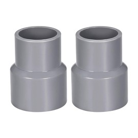 sourcing map PVC DWV Reducing Coupling Schedule 40 Gray 32mm x 40mm Socket 2Pcs