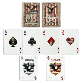 American 250th Anniversary Themed Playing Cards, Standard Index, Premium Plastic Waterproof Poker Cards Including Statue of Liberty, American Flag, Great Seal of The US