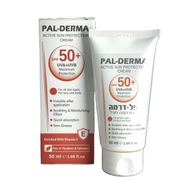 PAL-DERMA Active Sun Protection Cream – SPF 50+ UVA & UVB Maximum Protection – Soothing, Moisturizing, Quick Absorption, Non-Greasy, Enriched with Vitamin E 50ml/1.69fl.oz