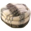 Jacob Jacquard Wool Hat, 100% Premium Natural Wool, Unisex, Autumn, Winter, Cold Protection, Made in Scotland - white/brown
