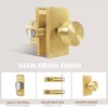 HIEMEY Privacy Gold Door Knob Interior, Satin Brass Door Knobs