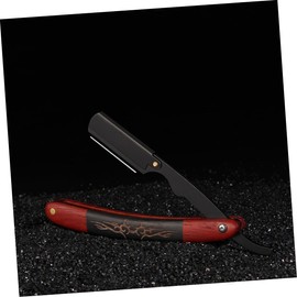 FOMIYES Men's Ebony Barber Tool Razor Vintage Style Shaver Folding Face Razor Straight Holder Grooming Kit