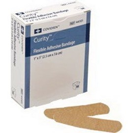 Curity Fabric Adhesive Bandage 1 x 3 [Box of 50] by Kendall Company