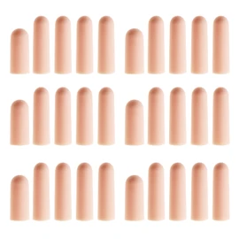 EMSea 30pcs Gel Finger Protector Finger Cots Flexuble for Finger Cracking Skin Color