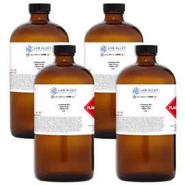 n-Hexane 95% High Purity Grade - 1 Gallon Total (Pack of 4 x 1 Quart Bottles)