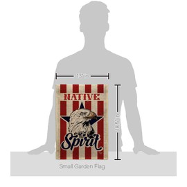 Native Spirit Burlap Garden Flag - Set Wall Holder Country Living Dreamcatcher Bohemian Animal American Kokopelli Western Vintage Hippie - House Banner Small Yard Gift Double-Sided 13 X 18.5