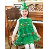FANCYINN Toddler Girls Christmas Tree Dress Role Play Sleeveless Elf