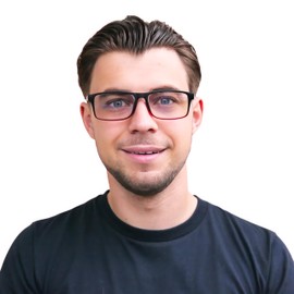 Mini Brille Lightweight anti-blue light glasses with flexible temples, plastic frame, rectangular, black with red accent, includes case, blue light filter glasses for men and women, large lenses