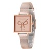 VICTORIA HYDE Women Watches Analog Quartz 3D Bow Pattern Square
