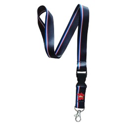 Lanyard for Badge Holder Key Chain Necklace with Clip Printed Stripes (Black Aquitain)
