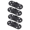 AUNMAS 4Pcs Flip Hinge, 80 * 30 * 2.2mm Zinc