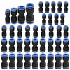 Bwintech 40 Pcs Straight Push in Connect Pneumatic Fitting Kit,2