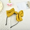 Birthday Hair Accessories for Women Girls Yellow Bow Headbands Large