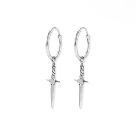 Boma Jewelry Sterling Silver Dagger Endless Hoop Earrings