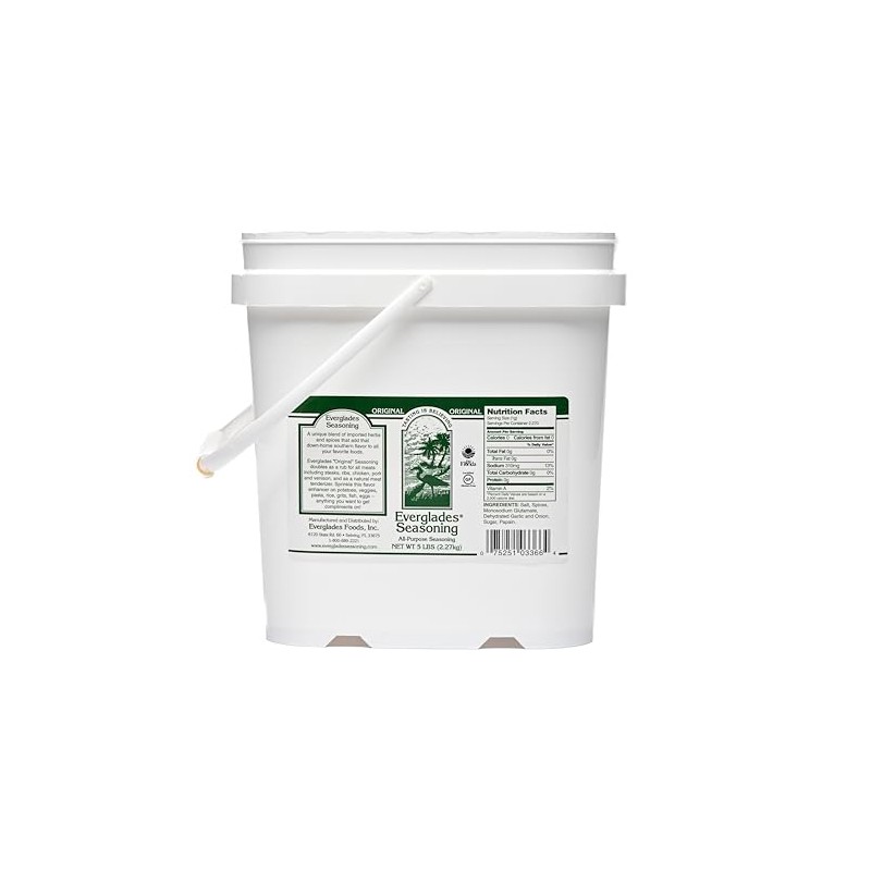 Everglades Seasoning Bulk Restaurant Size (5 Lb Tub) Bucket