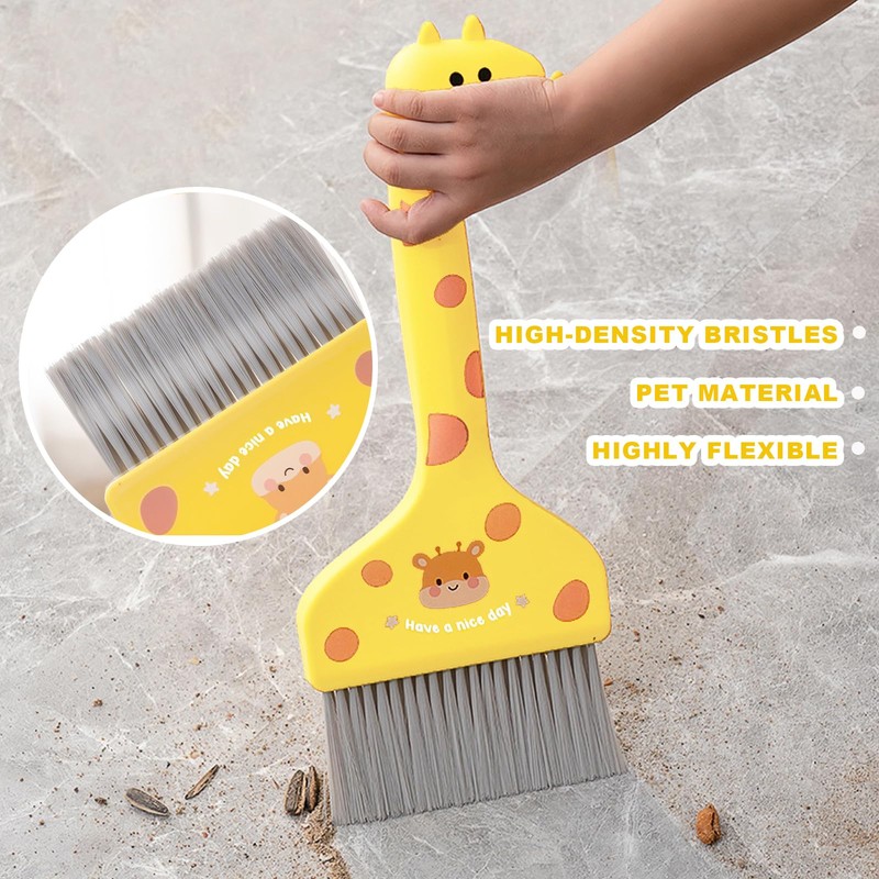 Mini Broom and Dustpan Set Cartoon Small Broom with Dustpan