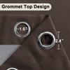 XWZO 100% Blackout Curtains 54 Inches Long with Tiebacks- Thermal