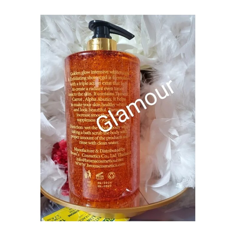 Golden Glow Intensive exfoliating shower gel. With Turmeric and carrot