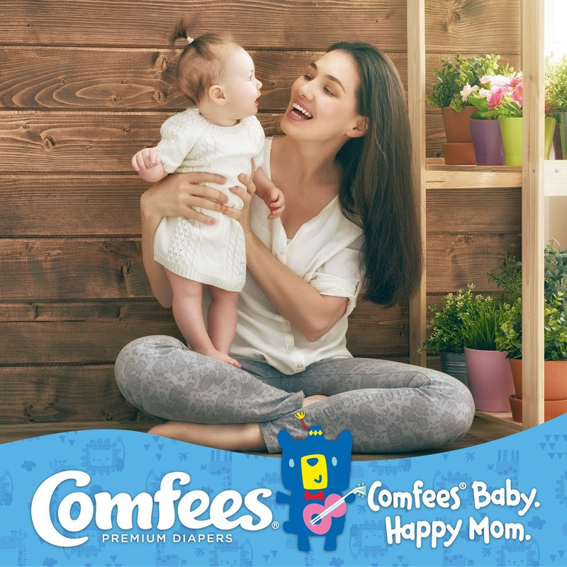 Comfees Baby Diapers for Newborns, 42 Count, Size N