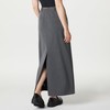 The Drop Women's Denis Woven Long Column Skirt, Heather Grey,